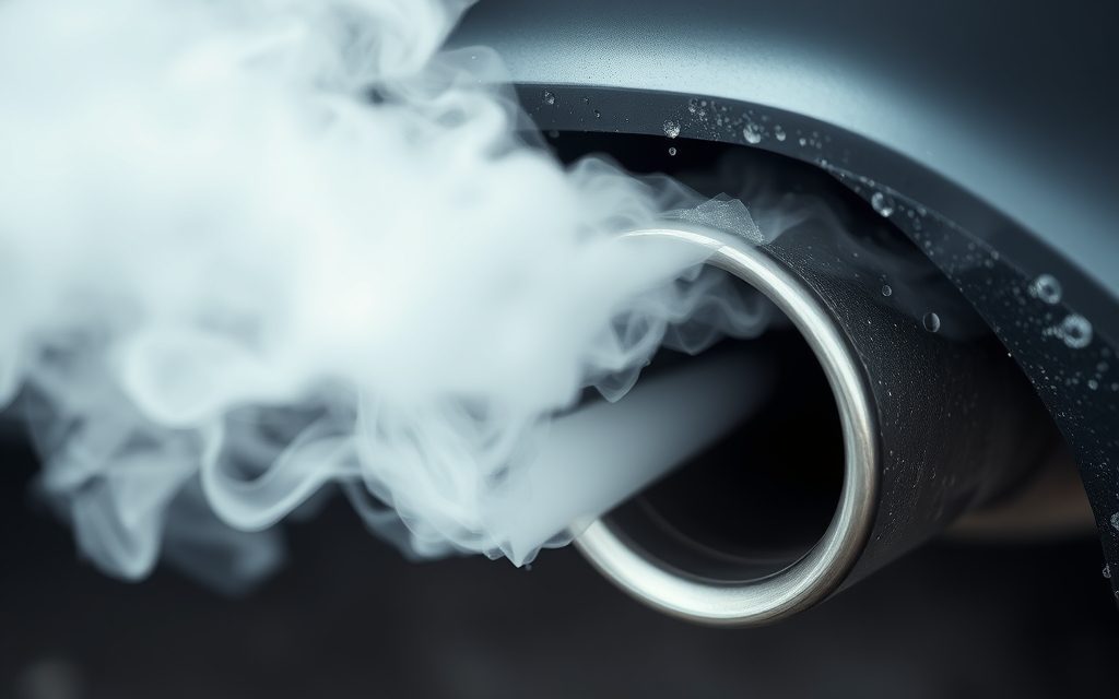 Biały dym z wydechu – przyczyny: para wodna, LPG i usterki silnika (diesel, uszczelka pod głowicą)